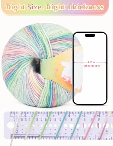 Coopay Yarn for Crocheting & Knitting, Gradient Cake Yarns (Watercolor) - Image 2
