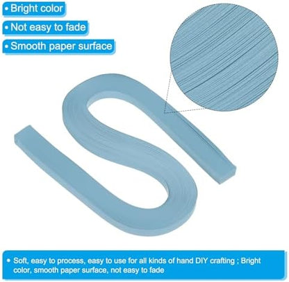 PATIKIL 120pcs Quilling Strips Paper 3/8"(10mm) 21"(54cm) Origami Paper Quilling Strip for Art DIY Hand Craft Christmas, Water Blue - Image 3
