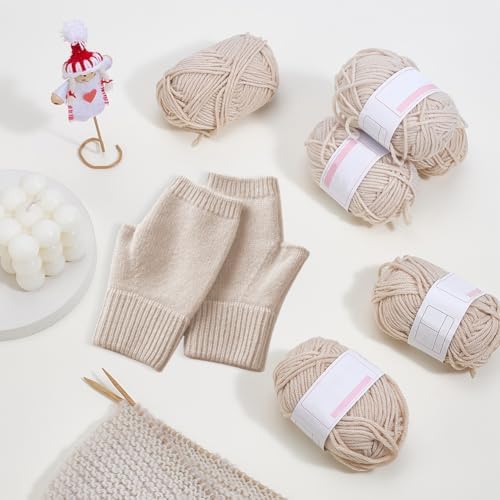 WEBEEDY Knitting Kit for Beginners Adults, Hat Scarf Glove Knitting Starter Kit Complete Beginners Knit Set with Yarn, Knit Needles, Easy to Follow Instruction for Crocheting Accessories Gift - Image 5