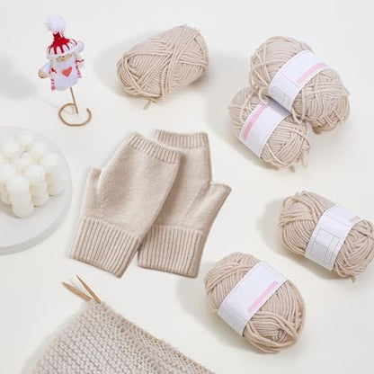 WEBEEDY Knitting Kit for Beginners Adults, Hat Scarf Glove Knitting Starter Kit Complete Beginners Knit Set with Yarn, Knit Needles, Easy to Follow Instruction for Crocheting Accessories Gift - Image 5