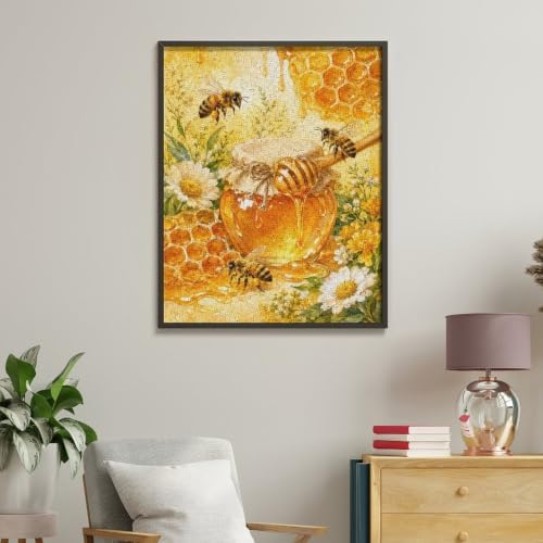 Bozfoxa Paint by Numbers Kit for Adults Beginner Honey Bee Garden - Image 4