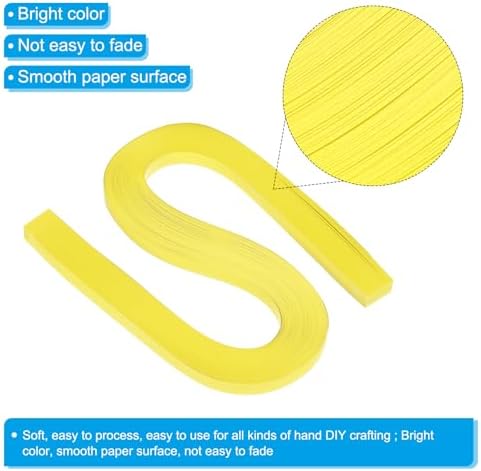 PATIKIL 240pcs Quilling Strips Paper 3/8"(10mm) 21"(54cm) Origami Paper Quilling Strip for Art DIY Hand Craft Christmas, Lemon Yellow - Image 3