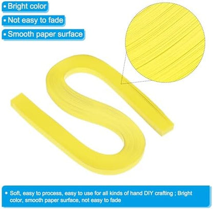 PATIKIL 240pcs Quilling Strips Paper 3/8"(10mm) 21"(54cm) Origami Paper Quilling Strip for Art DIY Hand Craft Christmas, Lemon Yellow - Image 3