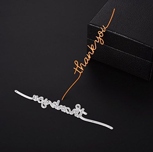 Cutting Dies Handmade DIY Paper Cards Album Decoration Stencils Template Embossing for Card Scrapbooking Craft (Thank You) - Image 2