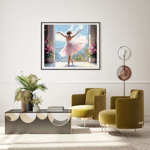 Natuyalo Dancing Girl Paint by Numbers Kit for Adults - Beautiful Woman Painting by Number on Canvas Without Frame, DIY Acrylic Art Crafts for Ideal Gift Home Wall Decor (16x20 Inch) - Image 4