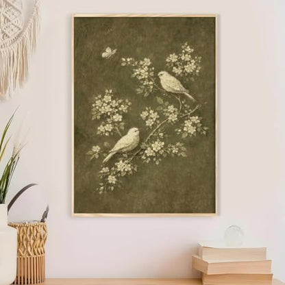 Vintage Bird Paint by Numbers Kit for Adults Framed Canvas, Frameworkless - Image 5