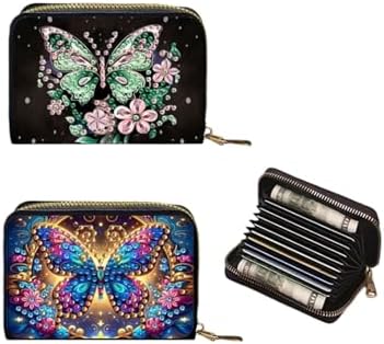 DDGYP 2PCS Diamond Art PU Leather Credit Card Wallet Making Kit by DDGYP