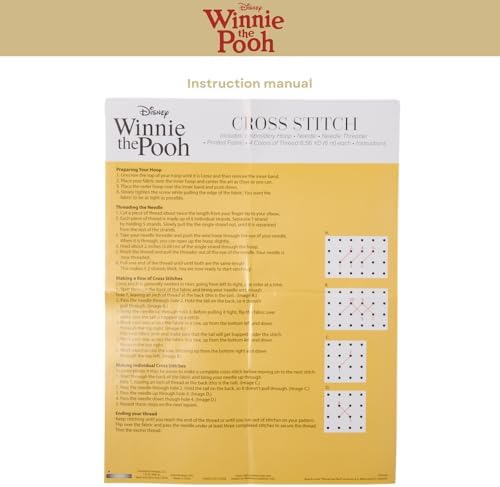 Innovative Designs Disney Winnie The Pooh Cross Stitch Kit for Adults and Kids, Easy Cross Stitch Kit, Instruction Manual - Image 5