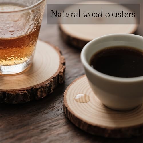 Natural Wood Slices for Crafts, 40 Pcs Unfinished Pine Wood Circles - Image 4