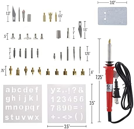 Wood Burning Pen Set Soldering Chiseled Tips and Tweezers Kit - 35pc - Image 7