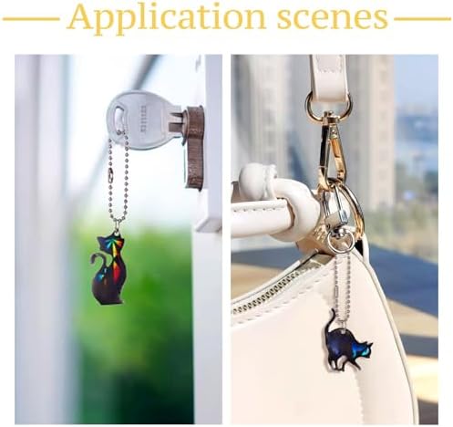 Cat Silicone Molds for Halloween Cute Cat Kitten Keychain Resin Molds Pet Kitten Cabochons Silicone Mold with 20pcs Bails and 20pcs Jump Rings for DIY Earrings Jewelry Making Supplies - Image 4