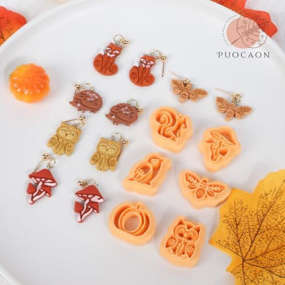 Puocaon Fall Animal Fox Polymer Clay Cutters for Jewelry Earring Making - Image 5