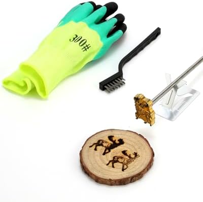 Solid Brass 1.5" Deer Branding Iron for Wood Hats Leather Steak & Burgers by AIMOADO