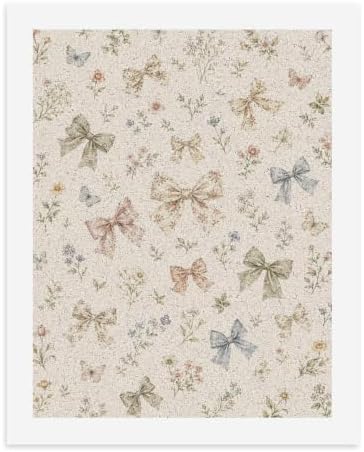 Paint by Numbers Kit for Adults Beginner Art Decor Vintage Bow Floral by Unknown