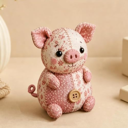 Patchwork Mouse DIY Sewing Kit for Adults & Beginners (Piglet) - Image 3