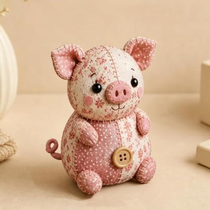 Patchwork Mouse DIY Sewing Kit for Adults & Beginners (Piglet) - Image 3