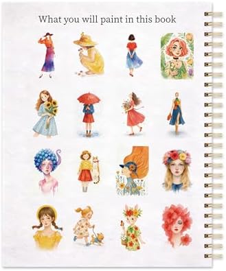 Watercolor Workbook for Beginners – People, 16 Original Watercolor Projects, Watercolor Kit with 48 Colors Paint Set, 6 Brushes & Palette, Watercolor Workbook for Adults,Creative Art Gift - Image 3