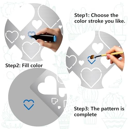 GORGECRAFT 2 Styles Love Heart Metal Stencil Reusable Hearts Stainless Steel Journal Jewelry Shape Template for Making Earrings Wood Burning Scrapbooking Canvas Furniture Pyrography Engraving Crafts - Image 4