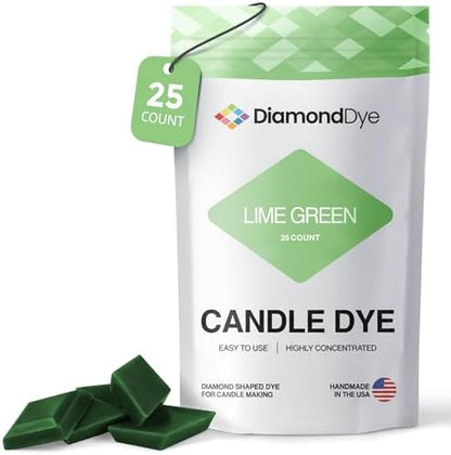 Lime Green Candle Dye Chips, Soy & Paraffin Candle Making, 25 Pack by Reddig-globyDiamondDye