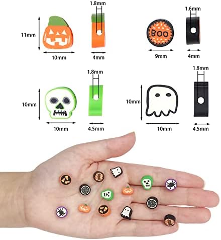 100 Pcs Halloween Polymer Clay Beads Heishi Spacer Beads Supplies for DIY Bracelet Earring Necklace Jewelry Making - Image 2