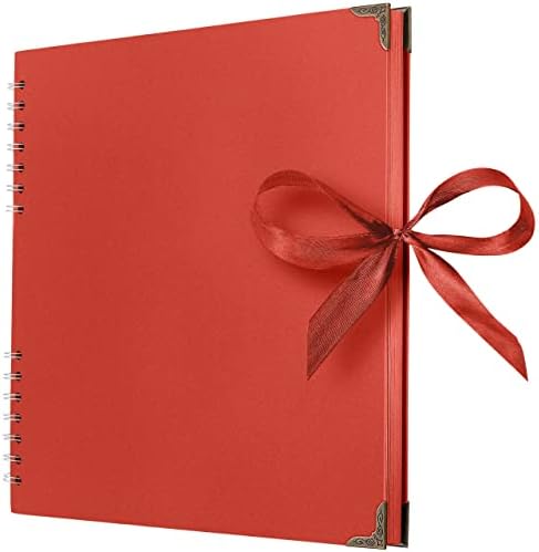 Bstorify Square Scrapbook Photo Albums 80 Pages (11 x 11 Inch) Red by Bstorify