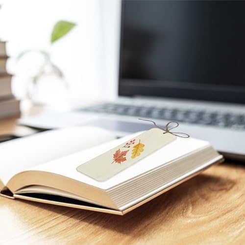 50 Sets 6 x 2 Inch Large Wooden Bookmarks with Holes and Ropes - Image 4