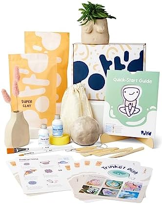 Pott'd Pottery Kit, Air Dry Clay Kit for Adults & Beginners by Pottd