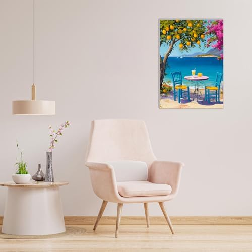 MAXBYE Framed Paint By Numbers Kits for Adults with Wooden Easel, DIY Landscape Adult Paint by Number Kits, Oil Acrylic Paintings Kit for Beginners Gift Home Wall Garden Decor 10×14 Inch - Image 5