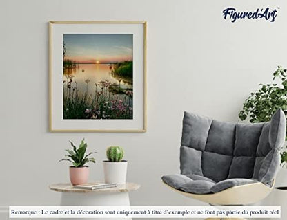 Figured'Art Paint by Numbers Kit for Adults Peaceful Lake 16"x20" - Craft Art Painting DIY Kit Rolled Canvas Without Frame - Image 4