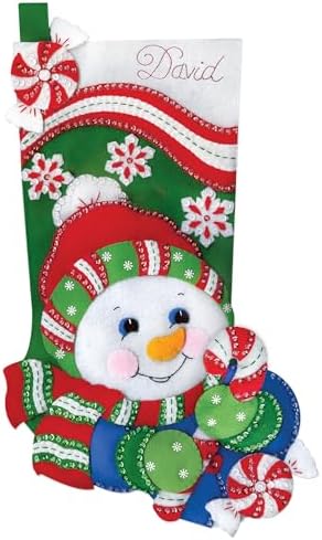 Design Works Crafts Candy cane snowman Stockin Kit by Design+Works+Crafts