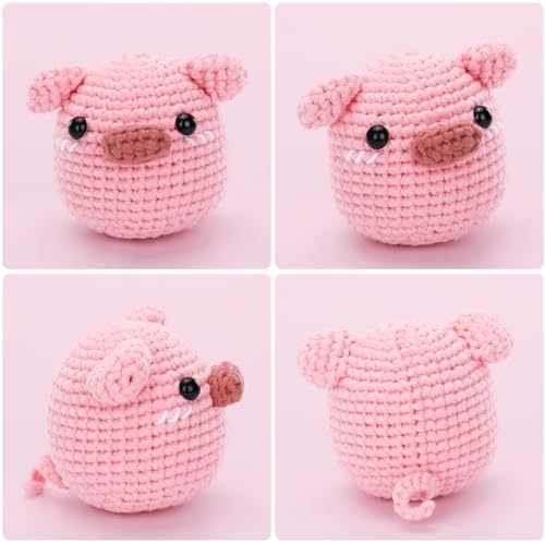 CrochetBox Pig Complete Crochet Kit for Beginners, Easy Craft for Adults - Image 2