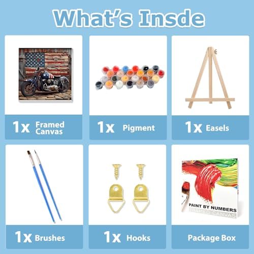 Framed Paint by Number, Paint by Numbers Kit for Adults Beginner 10x10 Inch - Image 4