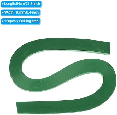 PATIKIL 120pcs Quilling Strips Paper 3/8"(10mm) 54cm Origami Paper Quilling Strip for Art DIY Hand Craft Christmas, Olive Green - Image 2