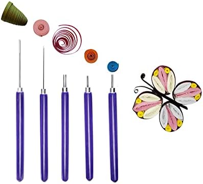 XIWUMOER 8PCS,Quilling Needles,Quilling Knitting Board,Quilling Kits,Paper Quilling Tools,Quilling Curling Coach,Paper Craft DIY Tools,Assorted Sizes Rolling Curling Quilling Needle Pen, (Pink) - Image 5