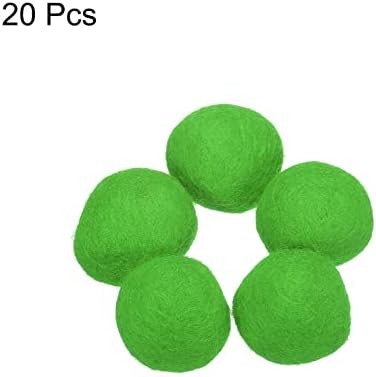 PATIKIL Wool Felt Balls Beads Wool Felting Pom 3cm 30mm Green for Home Crafts Handcrafts Project DIY Pack of 20 - Image 3