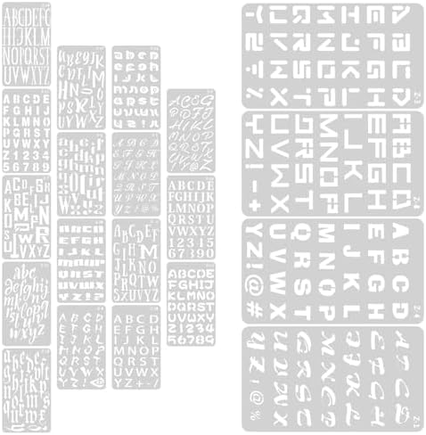 5sets/100 Sheets Pet Material Letter Template Stencils for Wood Burning Craft Tools DIY Projects Painting Accessories English Stencil - Image 3