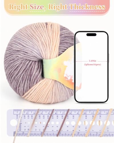 Coopay Yarn for Crocheting & Knitting, Gradient Cake Yarns (Camel Bell) - Image 2