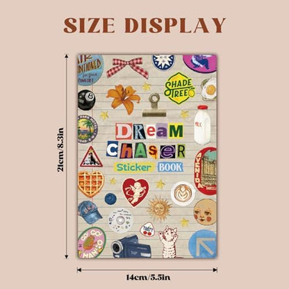 PRSTINCOL Vintage Sticker Book with 30 Pages of Ephemera Stickers, Aesthetic Junk Journaling Supplies for Scrapbooking Adults, 8.3 by 5.5 Inches, Over 550 Pieces - Image 4