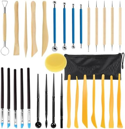 32Pcs Clay Sculpting Tool Kit, Pottery Carving Tools by BDS-HOME