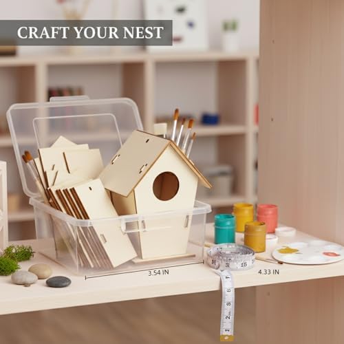 Unfinished MDF Birdhouse Craft Kit - DIY Wooden Assembly Project for Painting, Decorating & Home Garden Display - Image 3