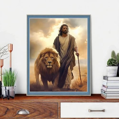 BAWKENTON Paint by Numbers for Adults and Kids, Religious Christian Painting by Number Kits On Canvas, Jesus Number Artist Paint by Number Kit Funny DIY, Home Wall Decor, Gifts 12X16in - Image 2