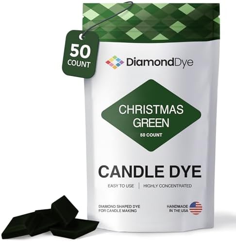 Christmas Green Candle Dye Chips, Soy & Paraffin Candle Making, 50 Pack by Reddig-globyDiamondDye