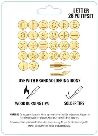 Wood Burning Tips Letters Uppercase Alphabet Branding and Personalization Set for Wood and Other Surfaces by Wooden Letters (Golden) - Image 4