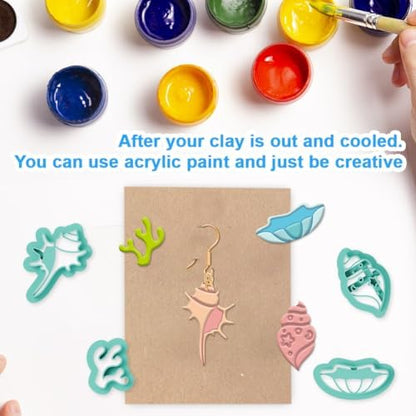 14Pcs Sea Shell Polymer Clay Earrings Cutters - Image 5