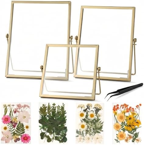 Relaxing Garden Pressed Flower Frame Kit, 3 Frames, 68 Flower Pieces by RlexingGarden%E2%80%98sDecor