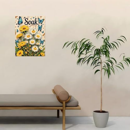 Sceorixa Soak Flower Paint by Numbers Kit for Adults - Butterflies Inspirational Painting on Canvas 16x20 inch, Paint Set, Suitable for Beginners, Art for Home Decoration or Gifts, Unframed - Image 4