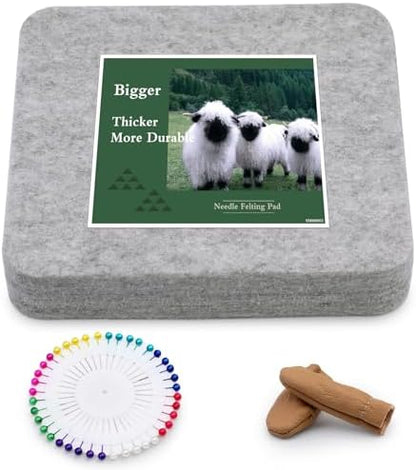 WONVOC Needle Felting Pad, 6x6x1'' Needle Felting Mat with Straight Pins by wonvoc