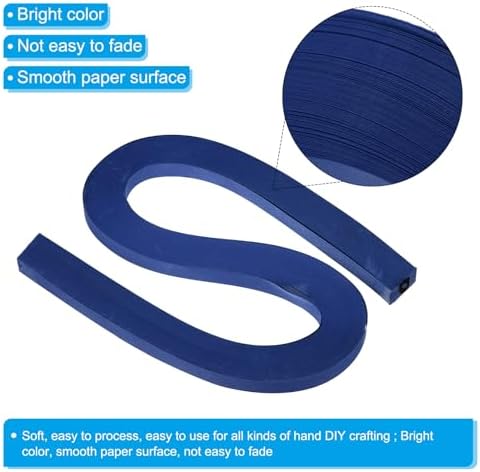 PATIKIL 120pcs Quilling Strips Paper 3/8"(10mm) 54cm Origami Paper Quilling Strip for Art DIY Hand Craft Christmas, Dark Blue - Image 3