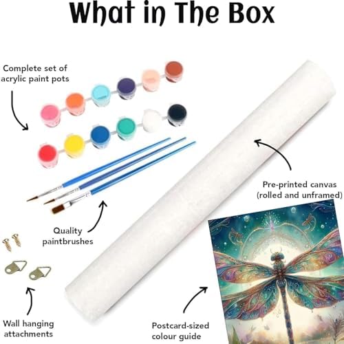 Vintage Dragonfly Paint by Numbers Kit for Adults Beginner (Without Frame) - Image 7