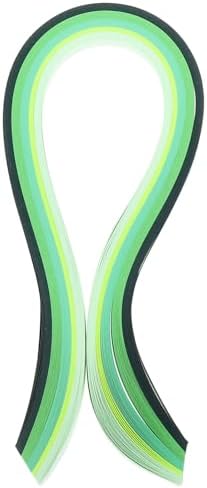 PATIKIL 390 x 7mm Rainbow Quilling Strips Paper,100 Pcs Origami Paper Quilling Strip for Art DIY Hand Craft Christmas, Gradient Green by PATIKIL